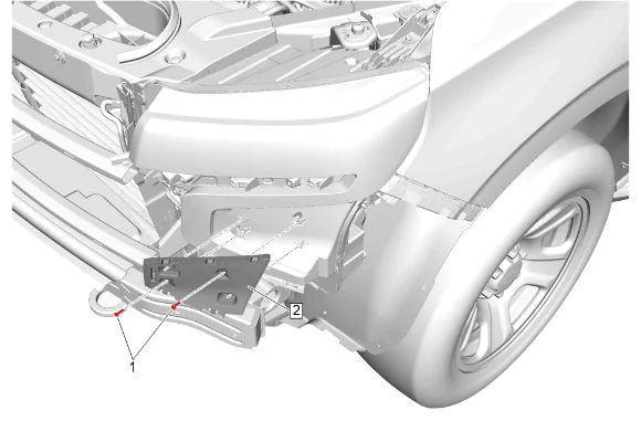 Headlamp Bracket Replacement (Headlamp) — figure 2