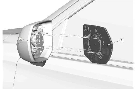 Outside Rearview Mirror Actuator Replacement — figure 4