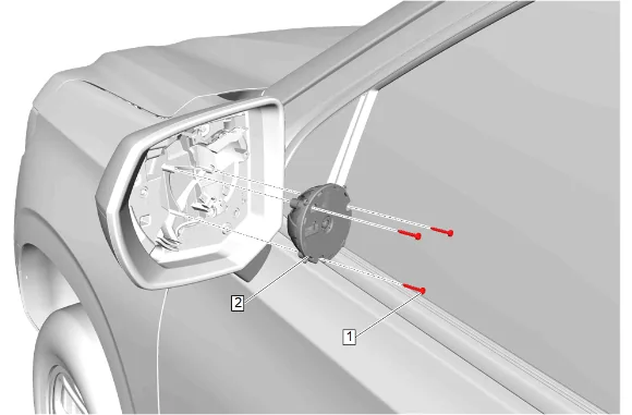 Outside Rearview Mirror Actuator Replacement — figure 5