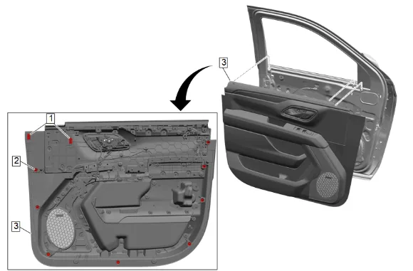 Outside Rearview Mirror Gasket Replacement — figure 1