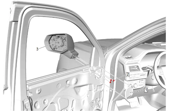 Outside Rearview Mirror Housing Replacement — figure 6