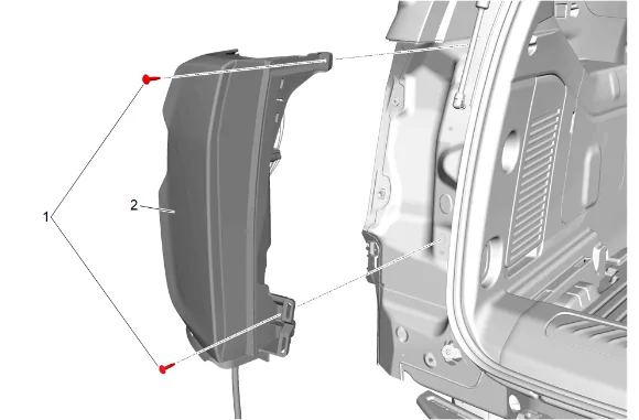 Rear Body Structure Stop Lamp Replacement — figure 5