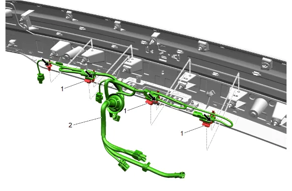 Rear License Plate Lamp Wiring Harness Replacement — figure 7