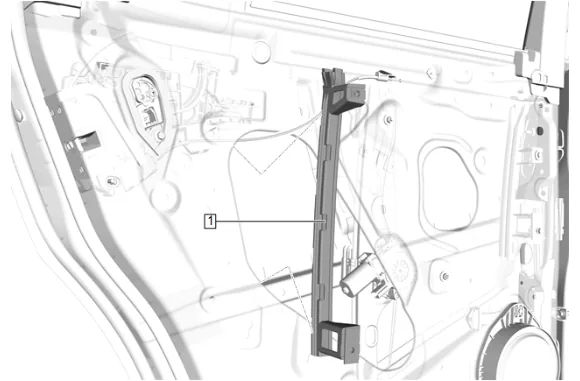 Rear Side Door Outside Handle Bracket Replacement — figure 4