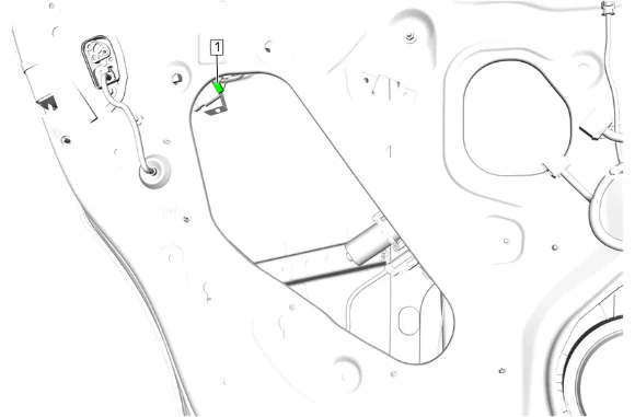 Rear Side Door Outside Handle Bracket Replacement — figure 7
