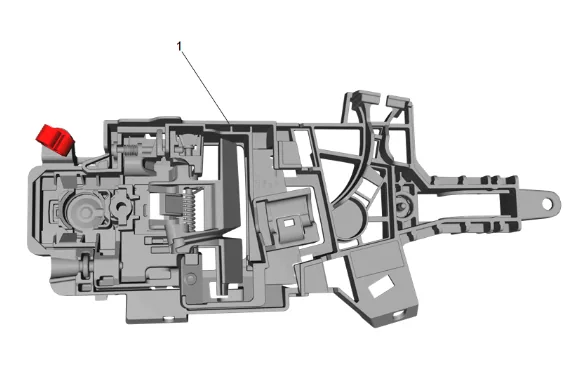 Rear Side Door Outside Handle Bracket Replacement — figure 18