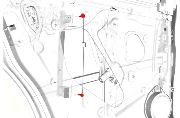Rear Side Door Outside Handle Cable Replacement — figure 3