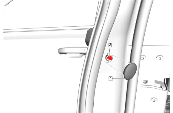 Rear Side Door Outside Handle Cable Replacement — figure 5