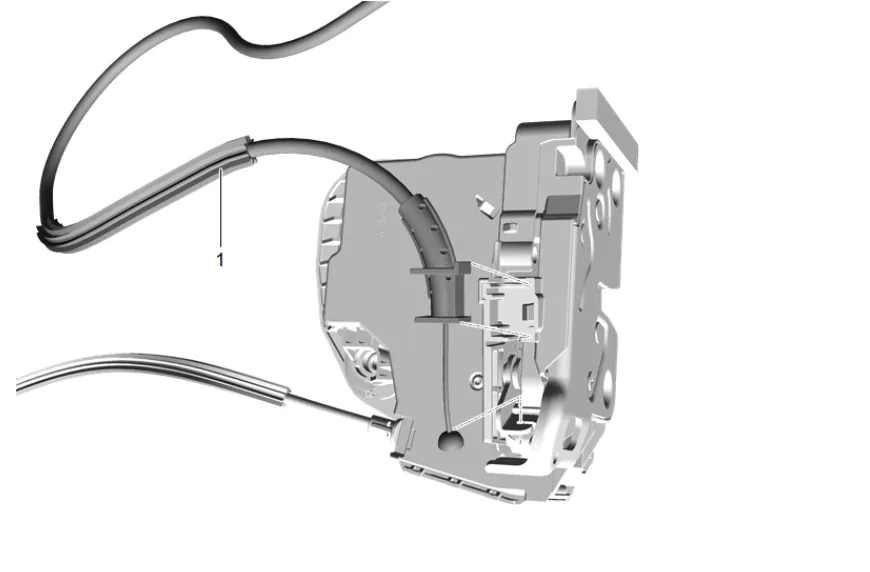 Rear Side Door Outside Handle Cable Replacement — figure 15