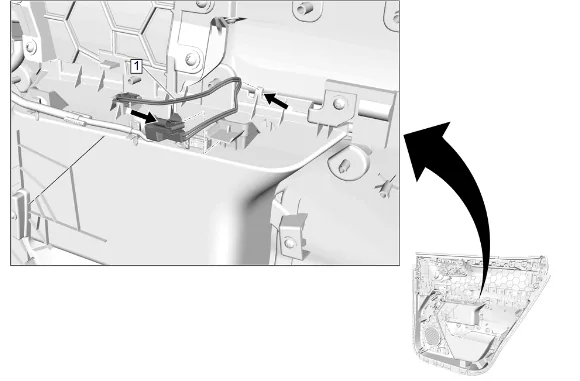 Rear Side Door Pocket Illumination Lamp Replacement — figure 2