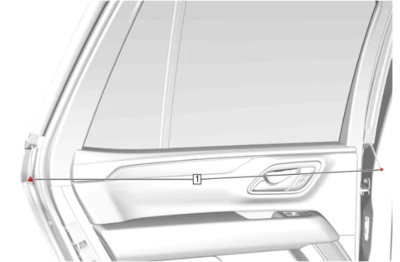 Rear Side Door Window Belt Reveal Molding Replacement — figure 1