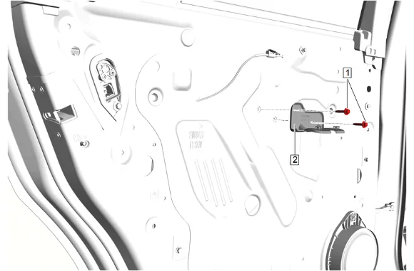 Rear Side Door Window Channel Front Retainer Replacement — figure 1