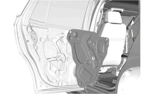Rear Side Door Window Channel Front Retainer Replacement — figure 2