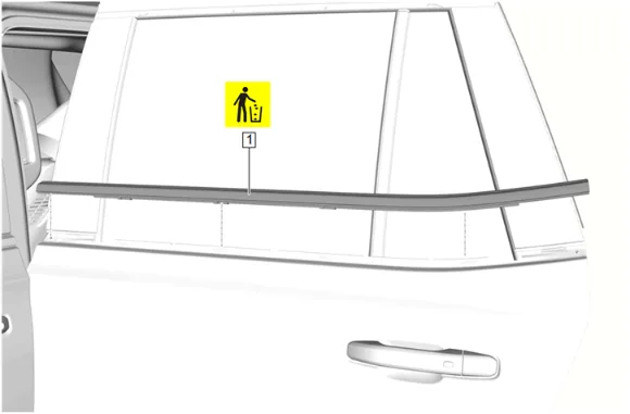 Rear Side Door Window Frame Front Applique Replacement — figure 2