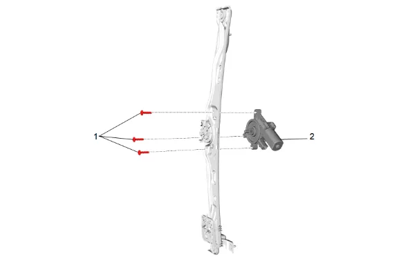 Rear Side Door Window Regulator Motor Replacement — figure 7