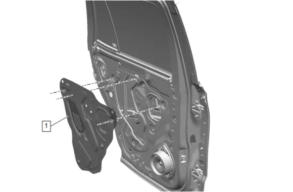 Rear Side Door Window Regulator Replacement — figure 2