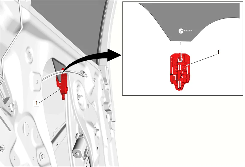 Rear Side Door Window Regulator Replacement — figure 3
