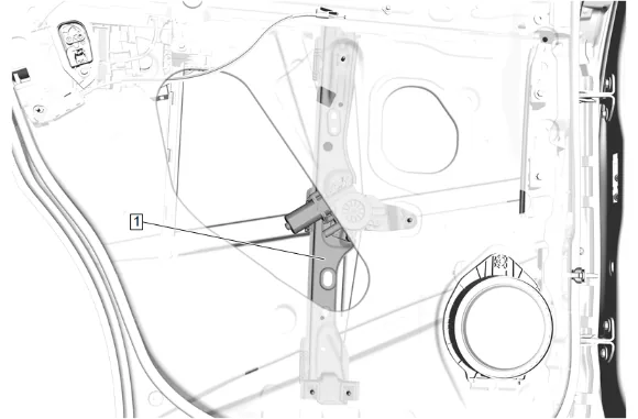 Rear Side Door Window Regulator Replacement — figure 6