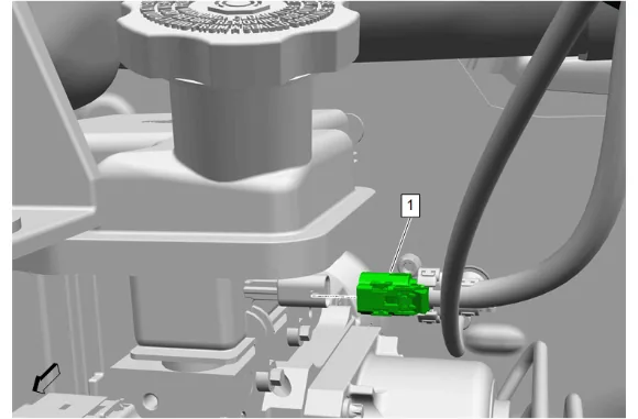 Brake Fluid Level Indicator Switch Replacement — figure 1