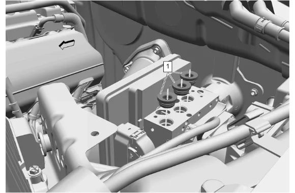 Brake Master Cylinder Replacement - With Power Brake Booster and Electronic Brake Control Module — figure 10