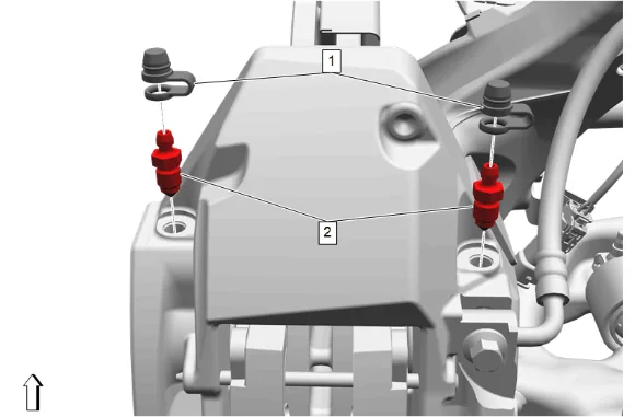 Front Brake Caliper Bleeder Valve Replacement (J55) — figure 1