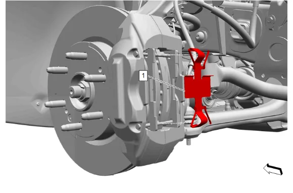Front Brake Caliper Hardware Replacement (J61) — figure 2
