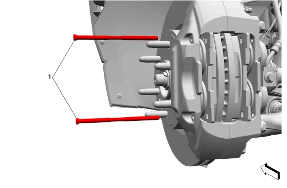 Front Brake Caliper Hardware Replacement (J61) — figure 3