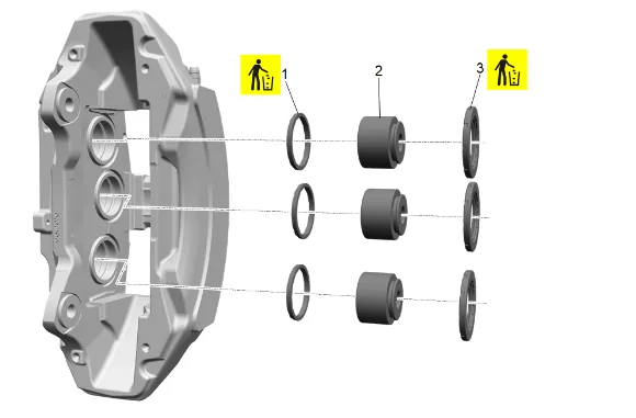 Front Brake Caliper Overhaul (J55) — figure 1