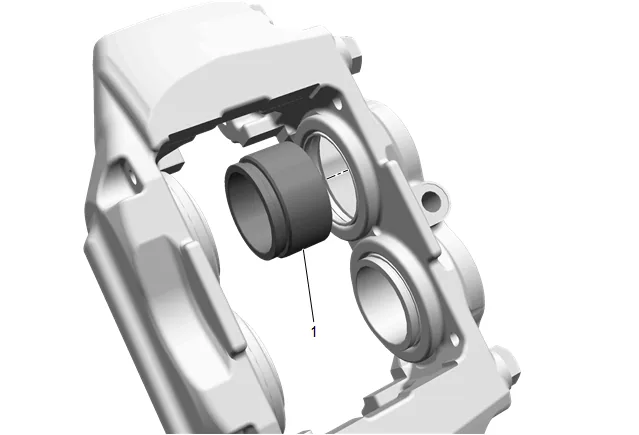 Front Brake Caliper Overhaul (J61) — figure 1