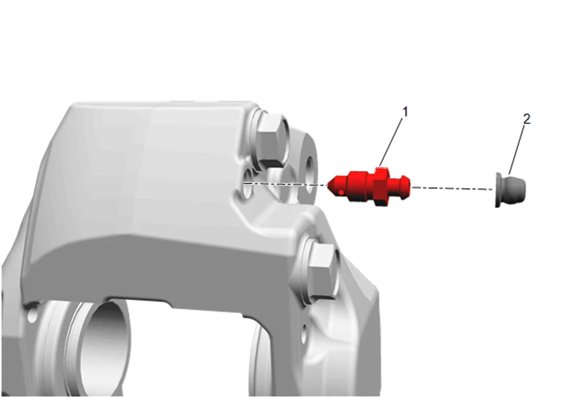 Front Brake Caliper Overhaul (J61) — figure 5