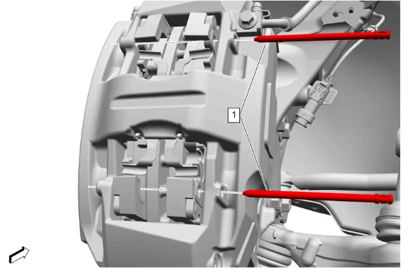 Front Brake Caliper Replacement (J55) — figure 1