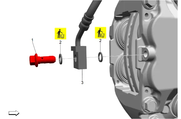 Front Brake Caliper Replacement (J61) — figure 7