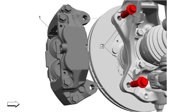 Front Brake Caliper Replacement (J61) — figure 8