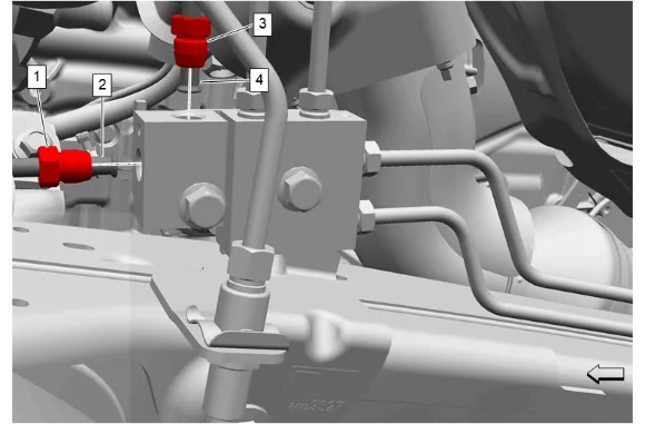 Front Brake Crossover Pipe Connector Replacement — figure 7