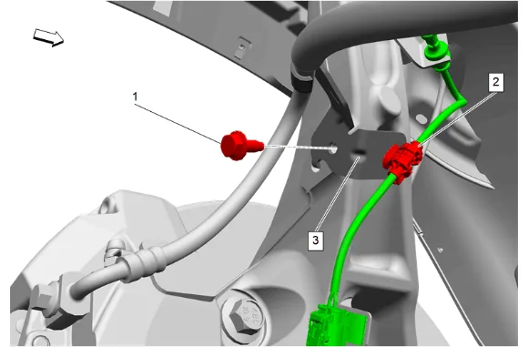 Front Brake Hose Replacement (J55) — figure 1