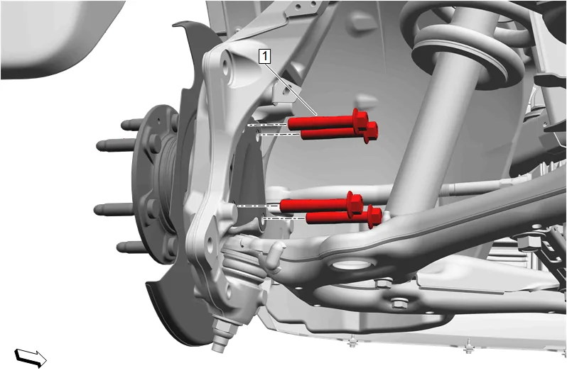Front Brake Shield Replacement (2WD With ZW7) — figure 8