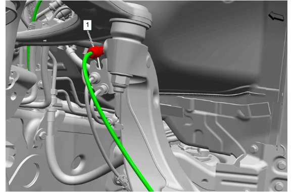 Front Wheel Speed Sensor Replacement - Left Side — figure 2