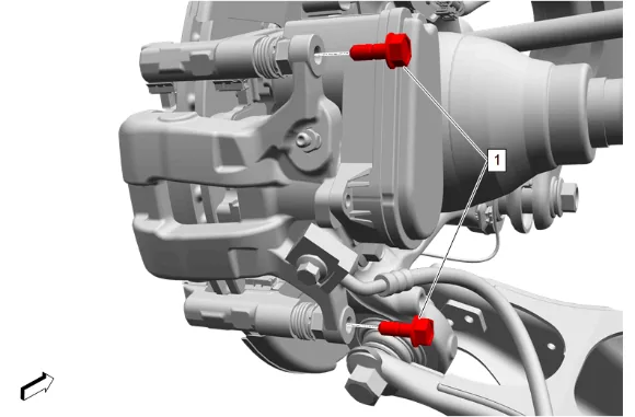 Rear Brake Caliper Bracket Replacement — figure 3