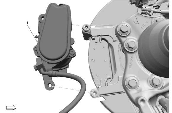 Rear Brake Caliper Bracket Replacement — figure 4