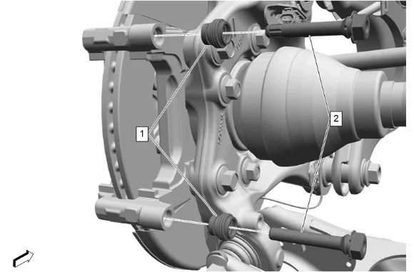 Rear Brake Caliper Bracket Replacement — figure 7