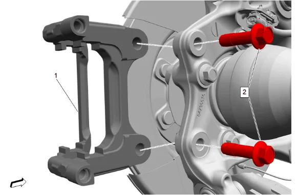 Rear Brake Caliper Bracket Replacement — figure 8