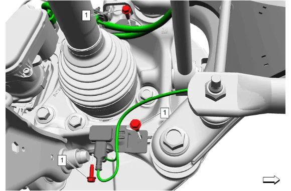 Rear Wheel Speed Sensor Replacement - Left Side — figure 1