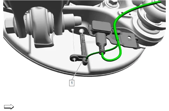 Rear Wheel Speed Sensor Replacement - Left Side — figure 2
