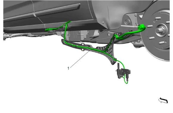 Rear Wheel Speed Sensor Replacement - Left Side — figure 12