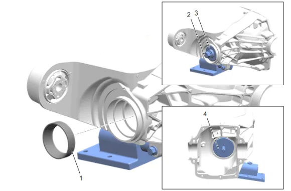 Differential Drive Pinion Gear Inner Bearing Replacement (G96) — figure 33