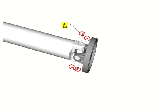 Propeller Shaft Flange Replacement (2WD) — figure 3