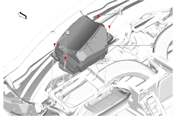 Head-Up Display Bracket Replacement — figure 2