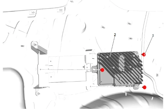 Radio Speaker Amplifier Bracket Replacement — figure 22