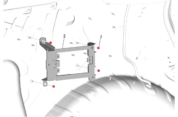 Radio Speaker Amplifier Bracket Replacement — figure 23