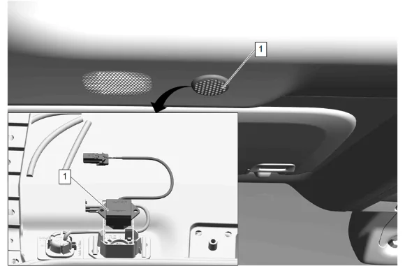 Radio Volume Compensator Interior Noise Microphone Replacement — figure 9